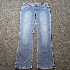 Wrangler Jeans Women 9 10 x 32‎ Premium Patch Blue Bootcut Western Cowgirl Boho